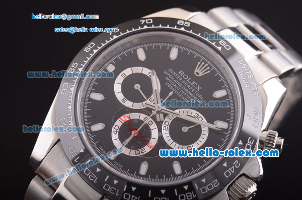 Rolex Daytona II Automatic 7750 Coating Steel Case and Strap with Black Dial - Click Image to Close